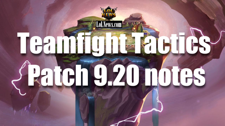 Teamfight Tactics patch 9.20 notes